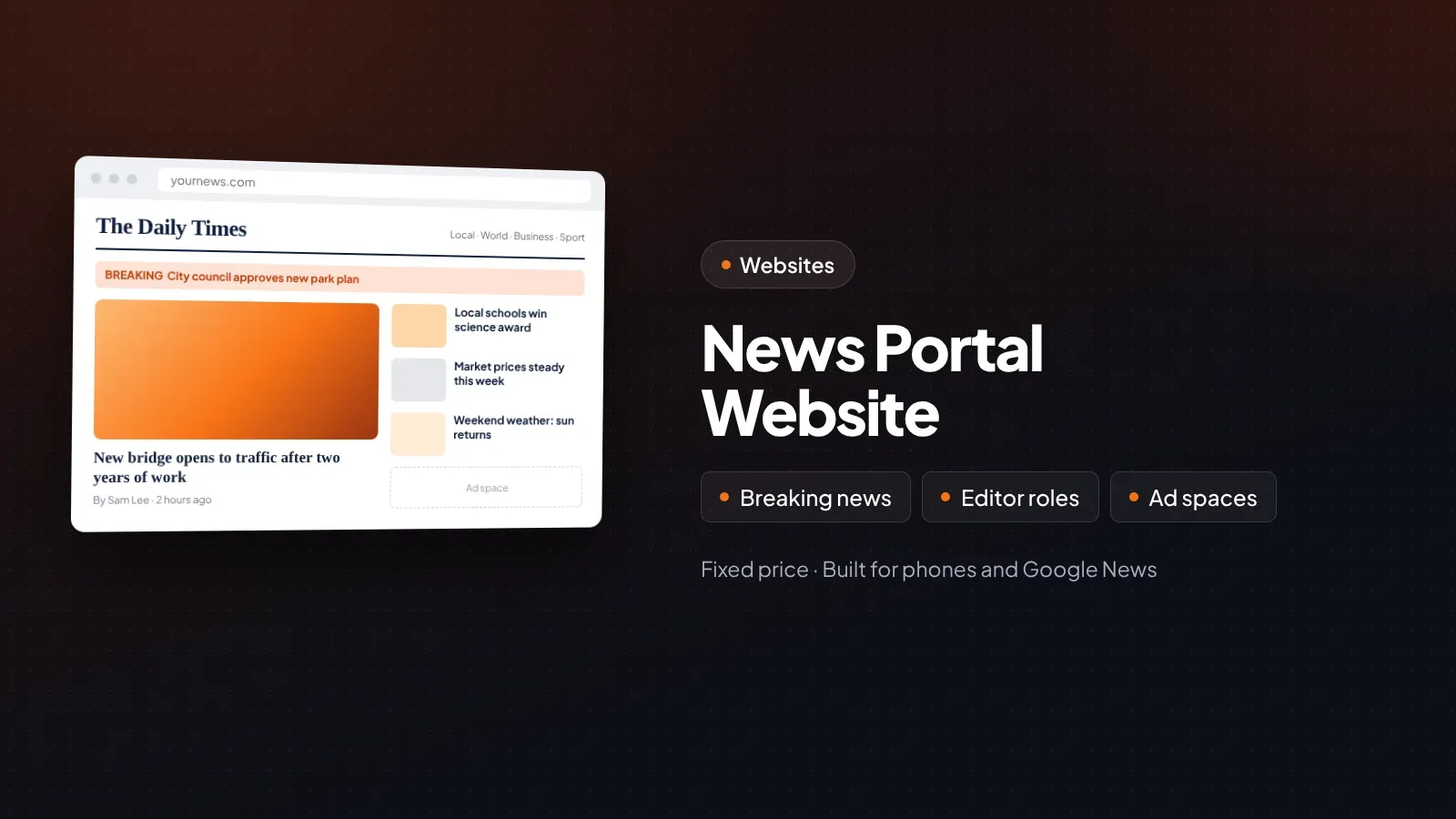 News Portal Website by WOGLOBAL